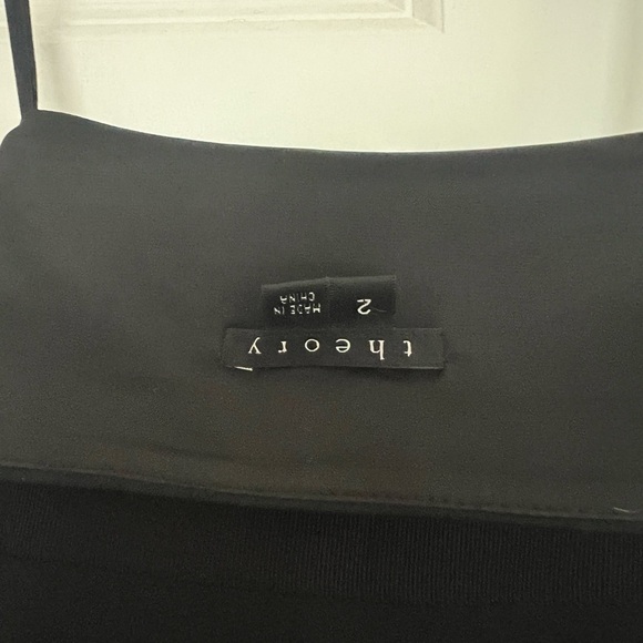 Theory Black Amelie Cocktail Dress with A-Line Waist - Picture 4 of 7